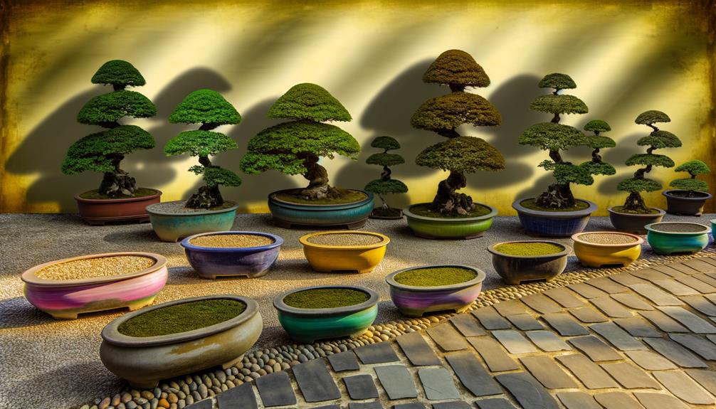 artistic oval bonsai pots