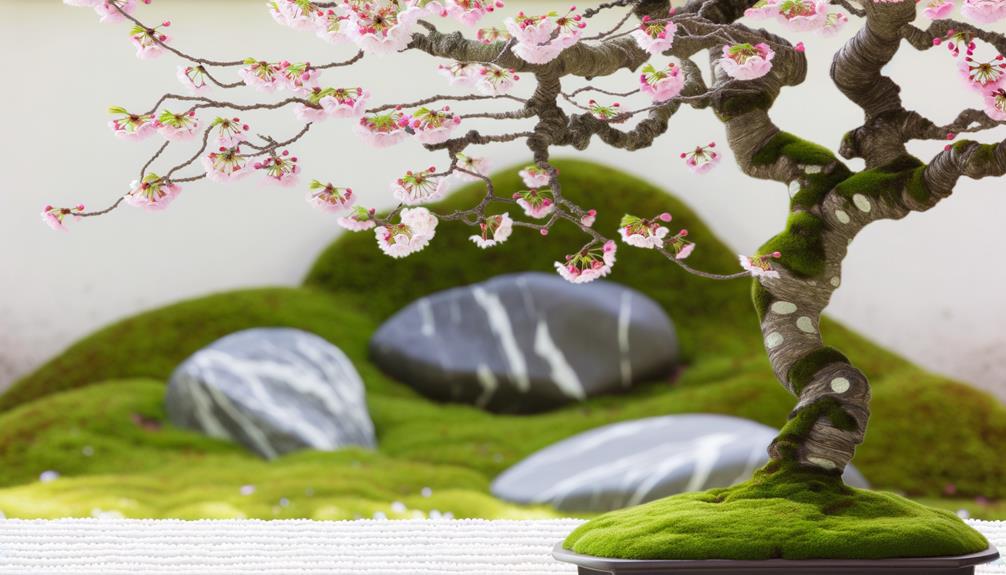 blossoming miniature tree art