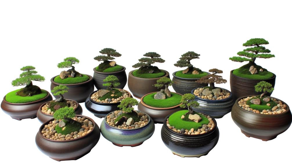 circular bonsai tree containers