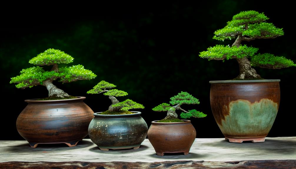 earthenware containers for bonsai