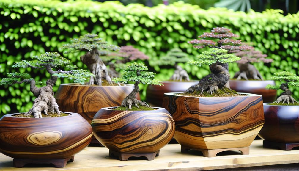 natural rustic bonsai containers