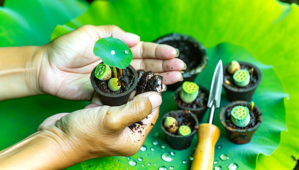 nurturing young plants carefully