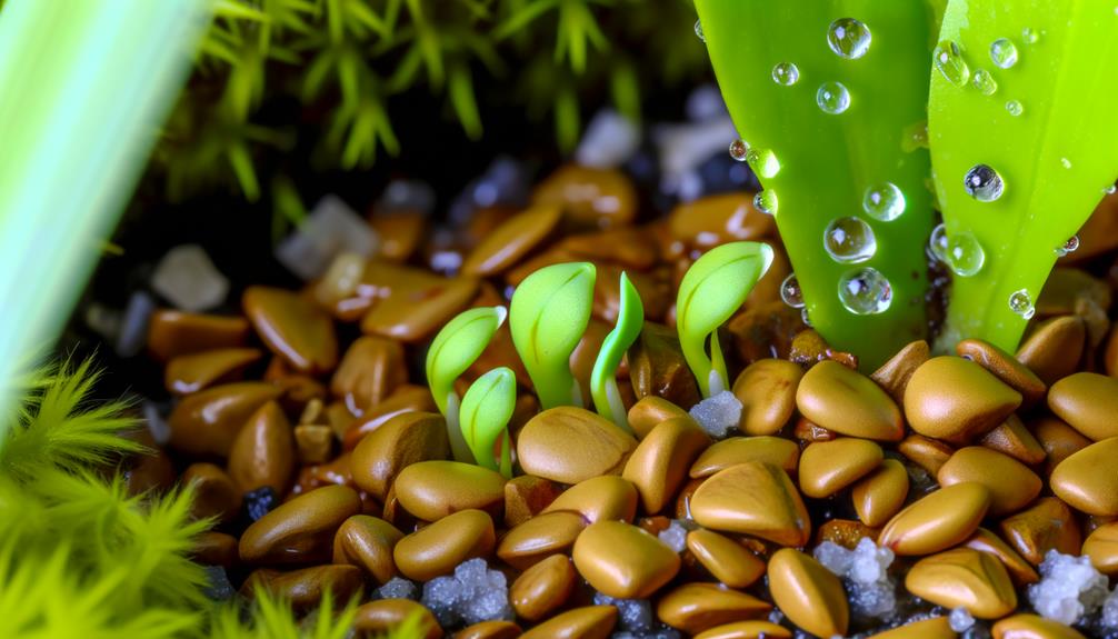 seeds sprouting into plants