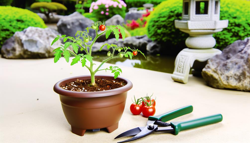 tomato plant bonsai experiment