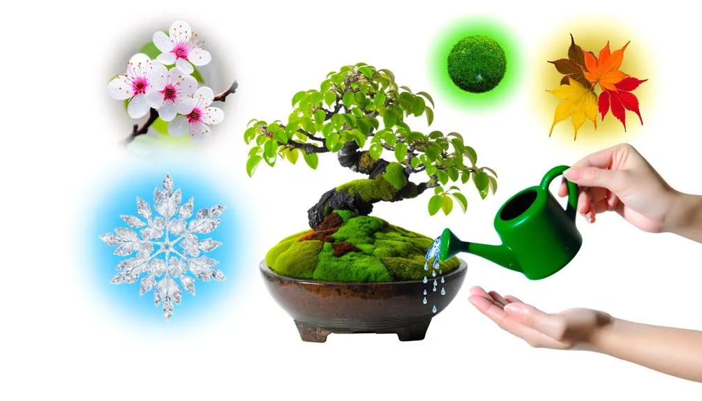 watering plants in seasons